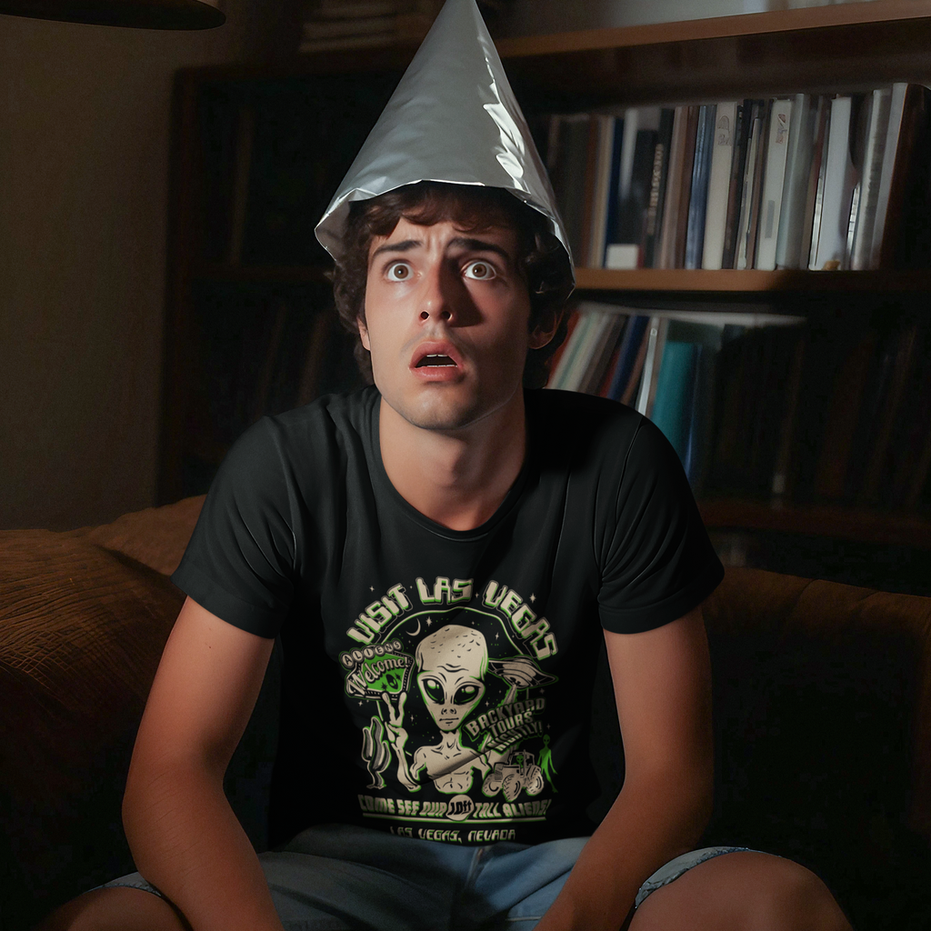 Las Vegas 10-Foot UFO Aliens Unisex T-Shirt - Las Vegas Nevada Sighting Design