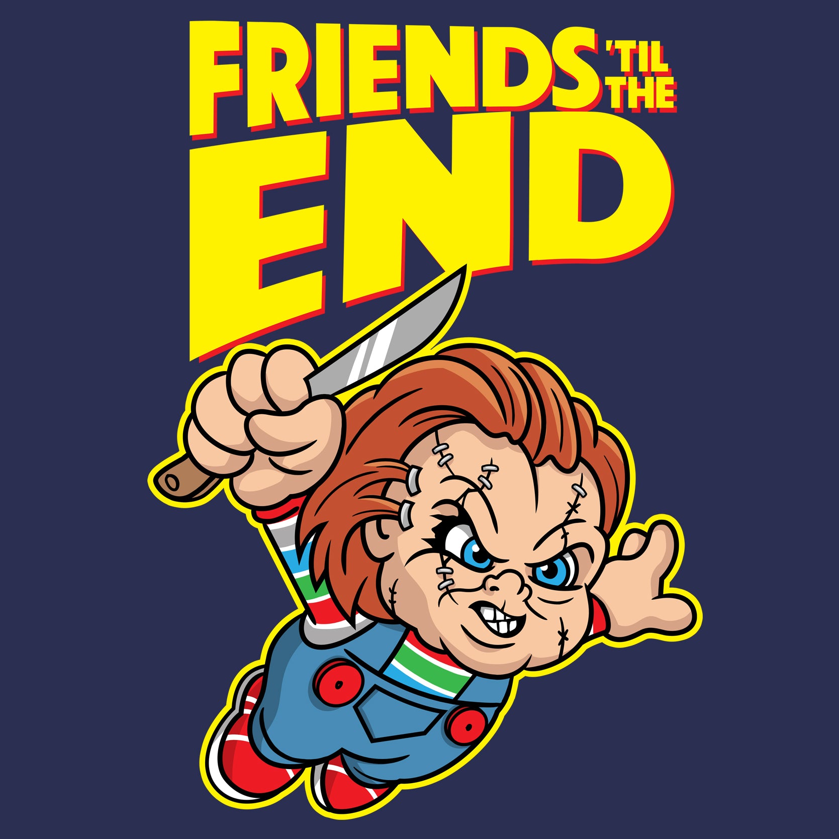 Friends Til The End Horror Doll T-Shirt