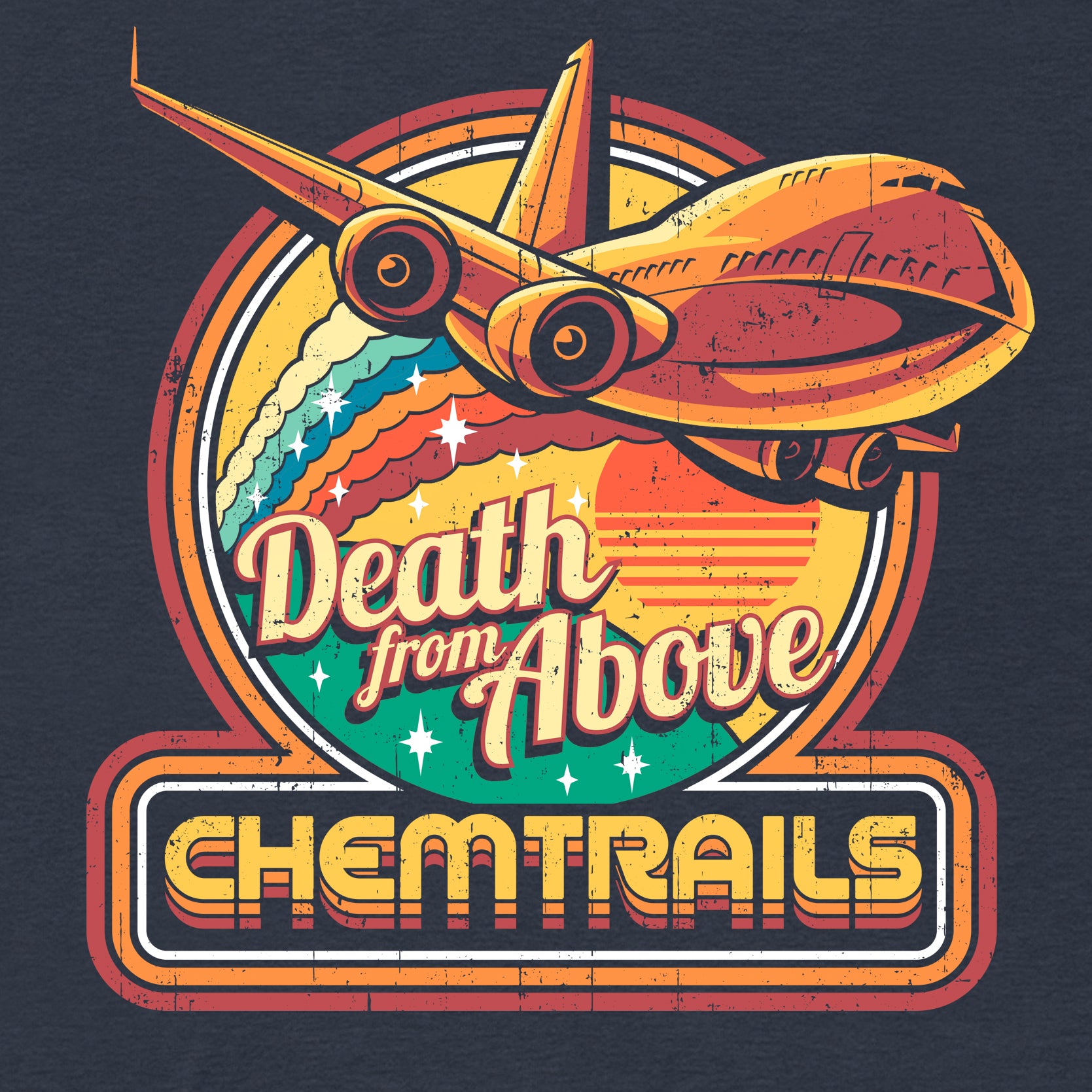 Retro Chemtrails Alternative Thinking Conspiracy Theory Unisex T-Shirt - Aviation Design