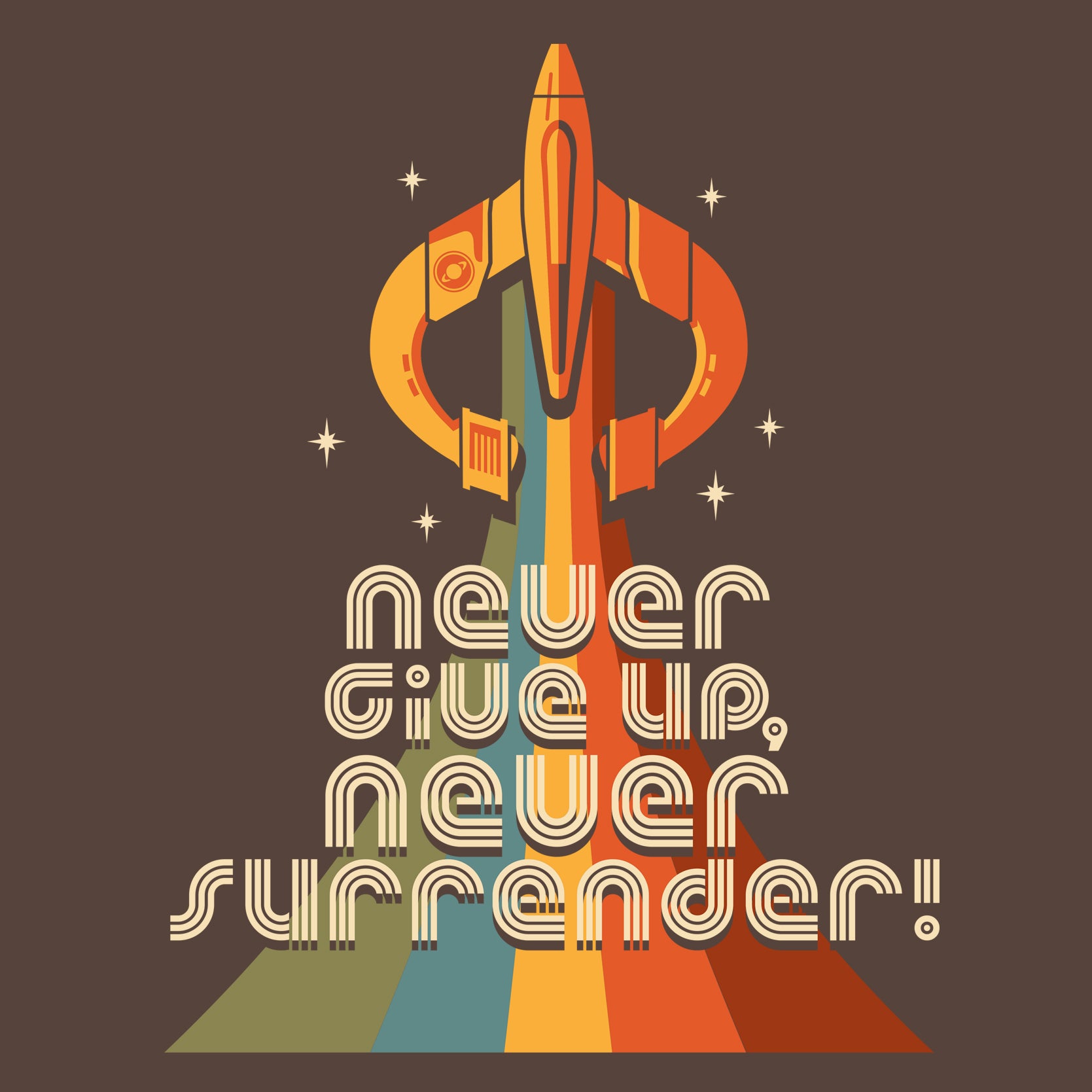 Space Exploration Inspirational Quote Retro Unisex T-Shirt - Vintage Sci-Fi Design