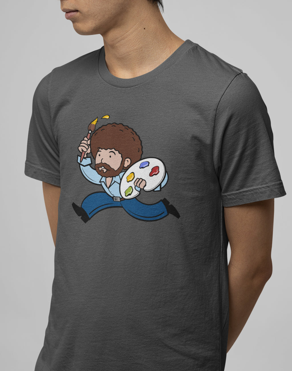 Bob Ross Monopoly Guy Mashup T-Shirt | Funny Pop Culture Tee