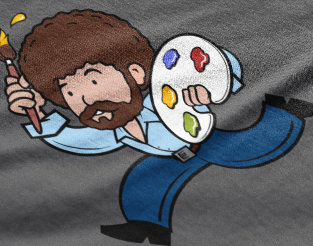 Bob Ross Monopoly Guy Mashup T-Shirt | Funny Pop Culture Tee