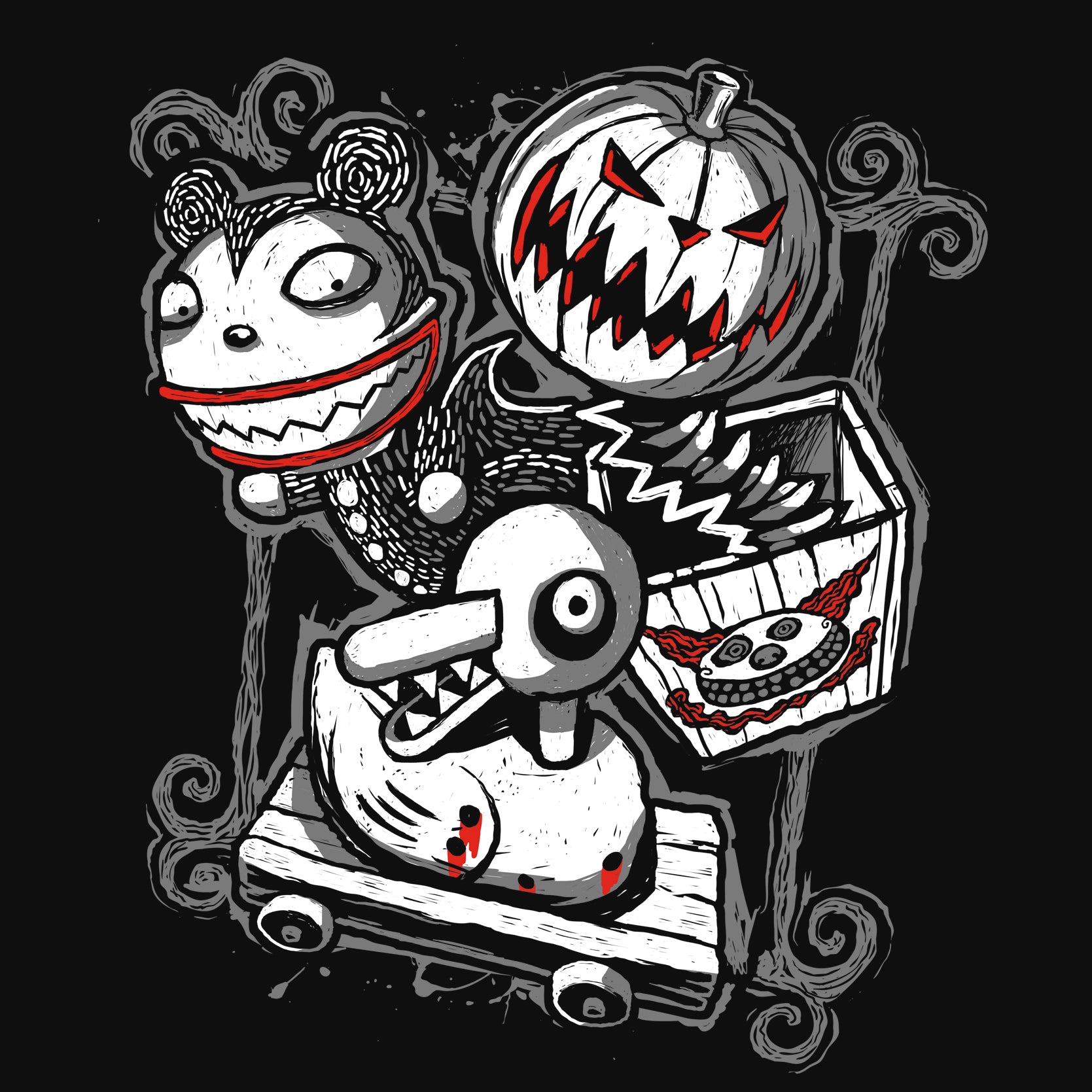 Nightmare Scary Toys Halloween Women's Relaxed T-Shirt