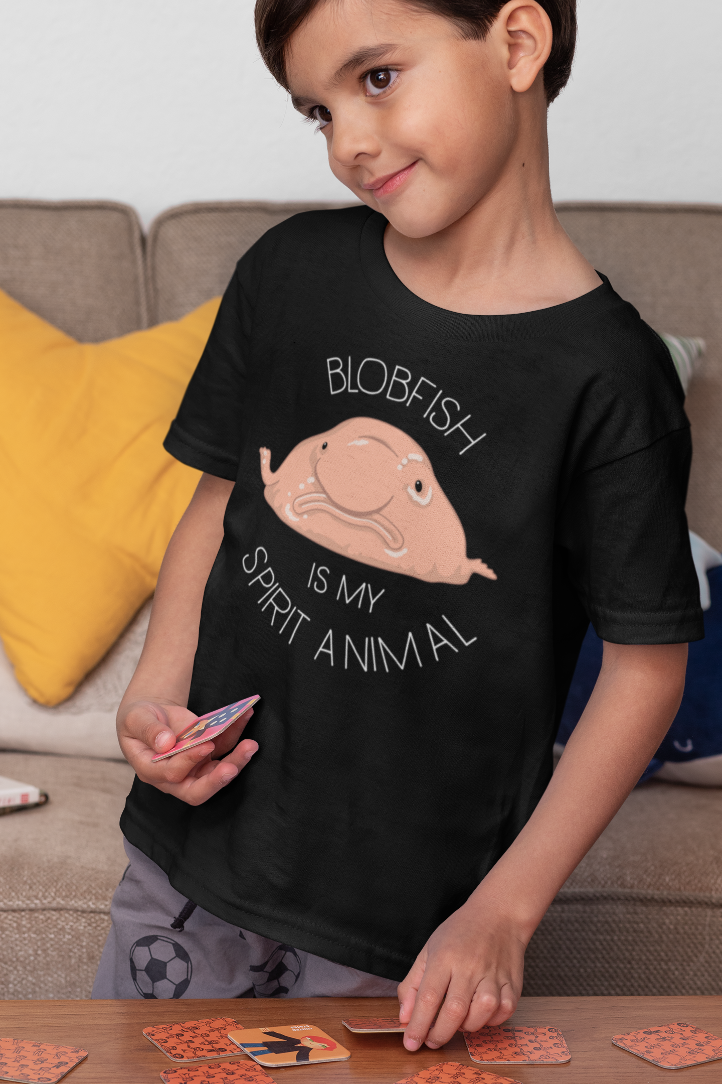 Blob Fish Is My Spirit Animal Kids T-Shirt - Funny Ocean Animal Tee