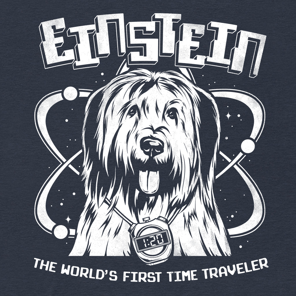 The First Time Traveler Dog Einstein Vintage Sci-Fi Unisex T-Shirt