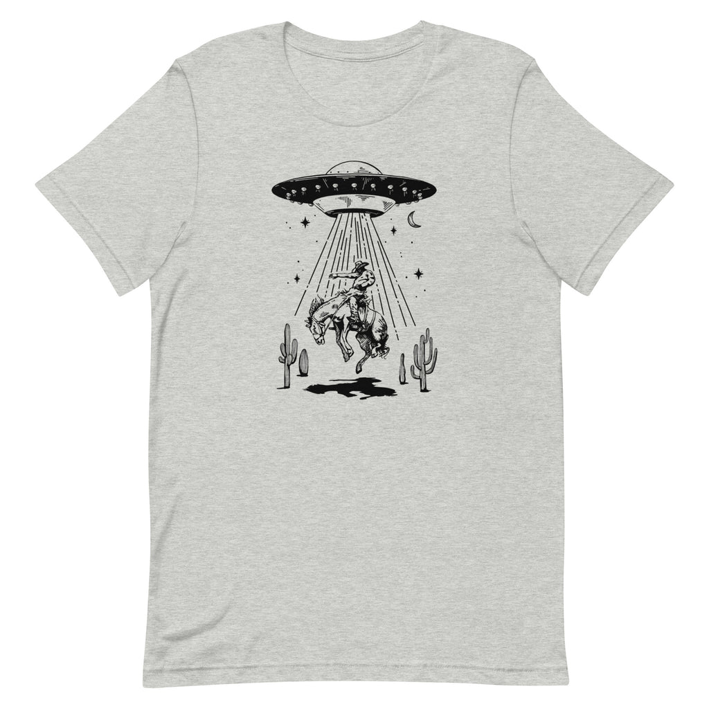 UFO Alien Abduction Desert T-Shirt - Sci-Fi Western Graphic Tee