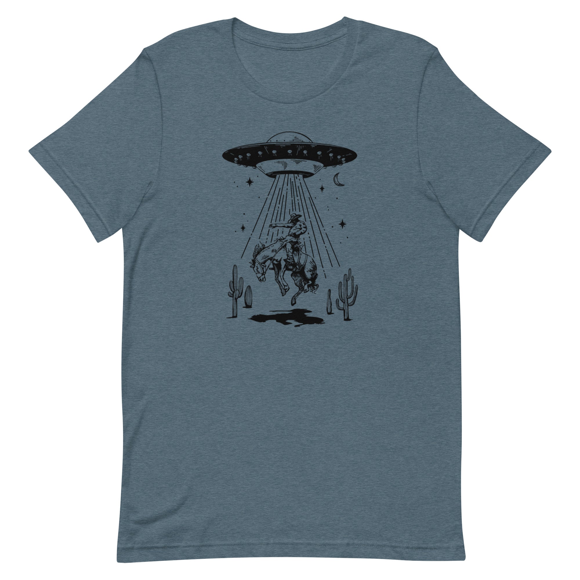 UFO Alien Abduction Desert T-Shirt - Sci-Fi Western Graphic Tee
