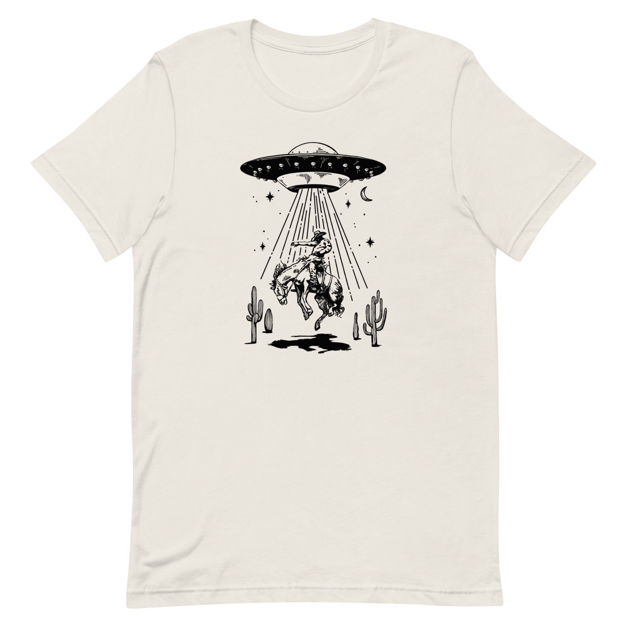 UFO Alien Abduction Desert T-Shirt - Sci-Fi Western Graphic Tee