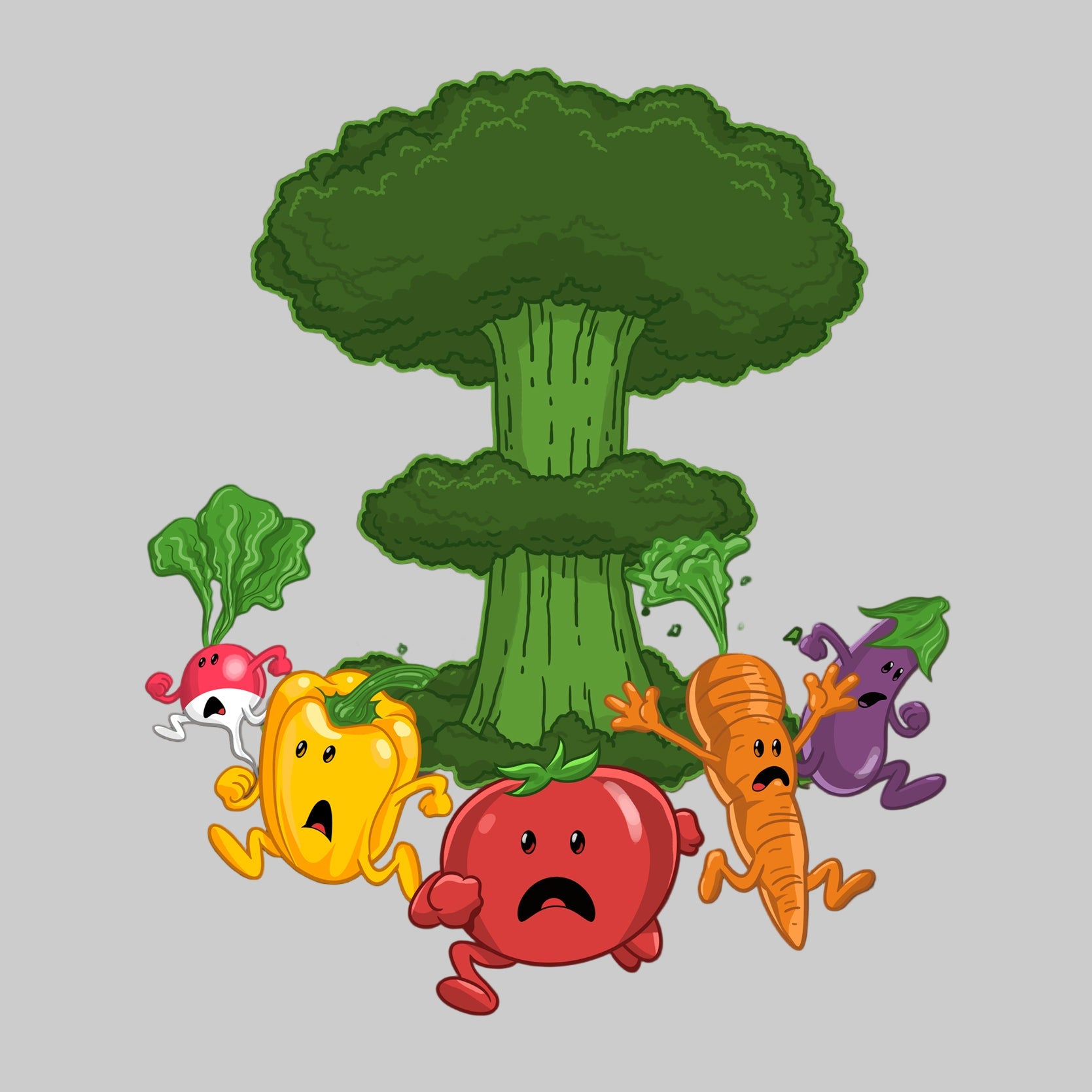 Veggie Apocalypse T-Shirt - Funny Vegetable Humor Unisex Tee